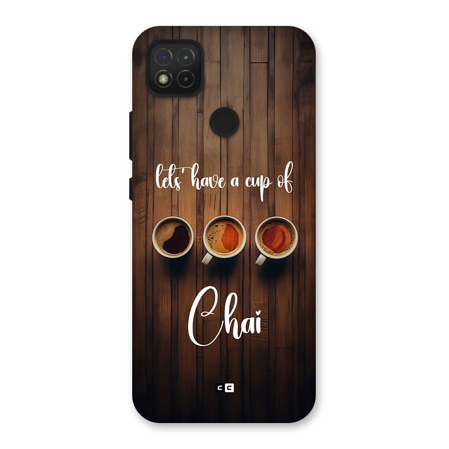 Lets Have A Cup Of Chai Back Case for Redmi 9