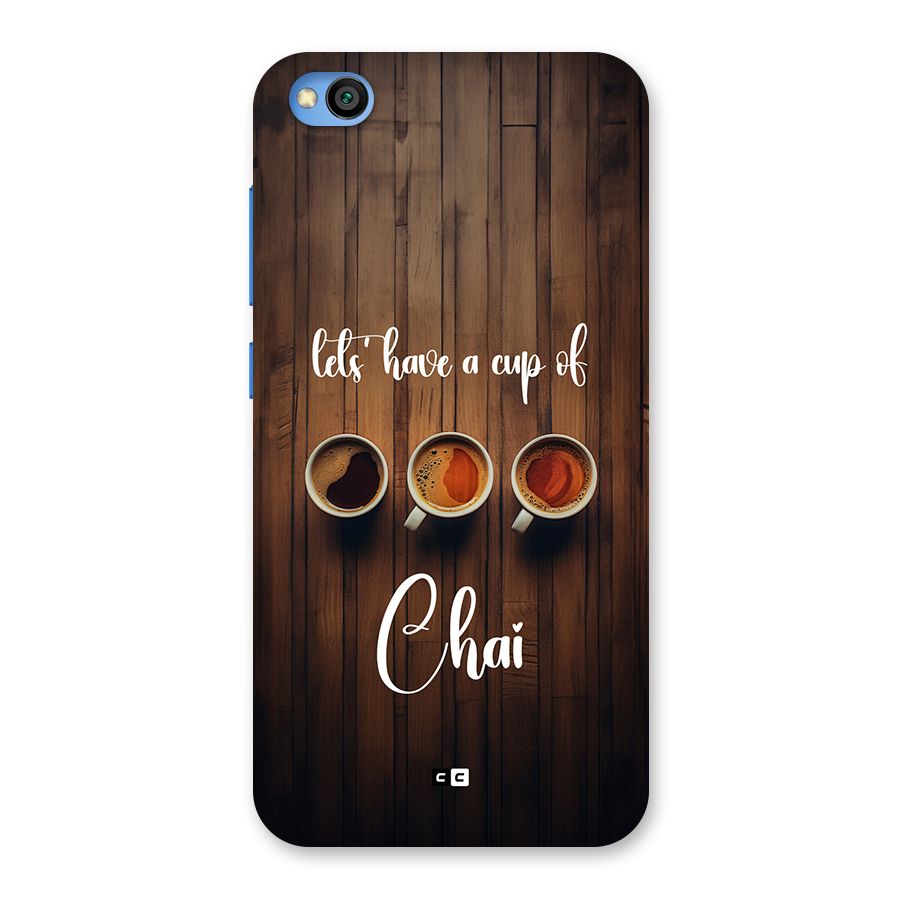 Lets Have A Cup Of Chai Back Case for Redmi Go