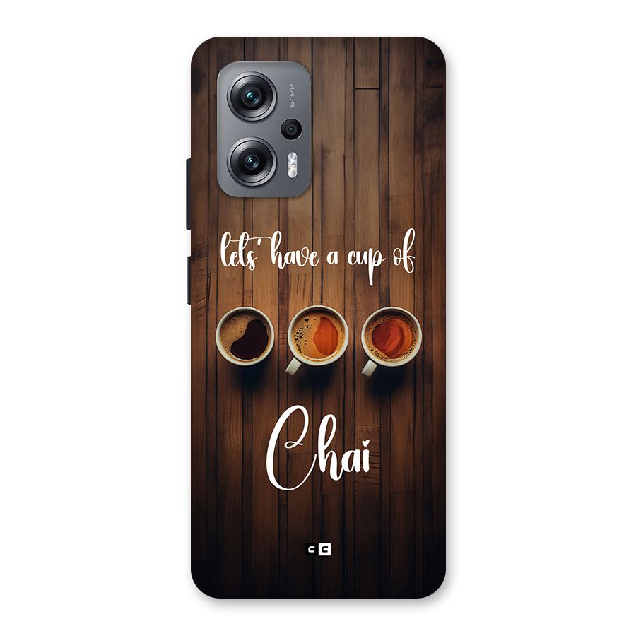 Lets Have A Cup Of Chai Back Case for Redmi K50i