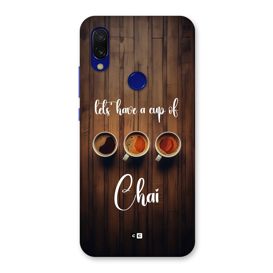 Lets Have A Cup Of Chai Back Case for Redmi Y3