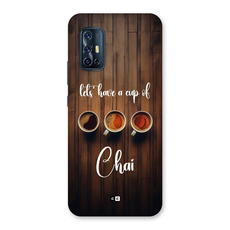 Lets Have A Cup Of Chai Back Case for Vivo V17