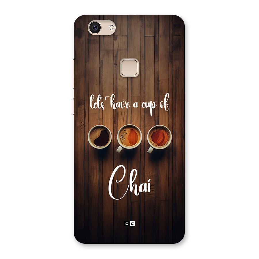 Lets Have A Cup Of Chai Back Case for Vivo V7