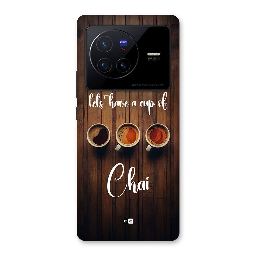 Lets Have A Cup Of Chai Back Case for Vivo X80