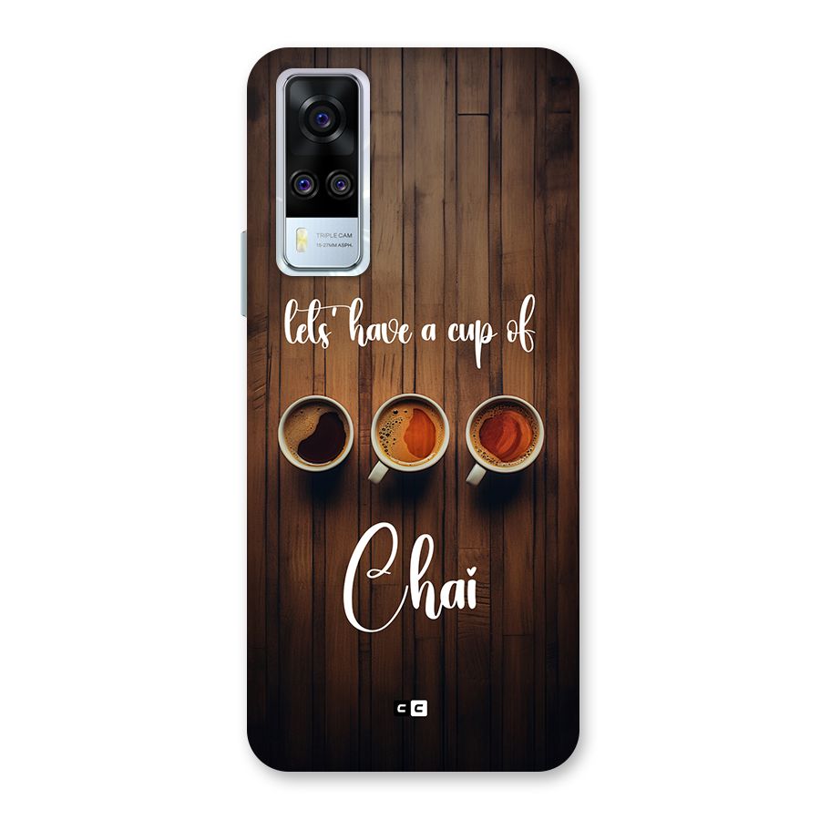Lets Have A Cup Of Chai Back Case for Vivo Y31
