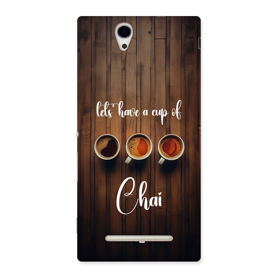 Lets Have A Cup Of Chai Back Case for Xperia C3