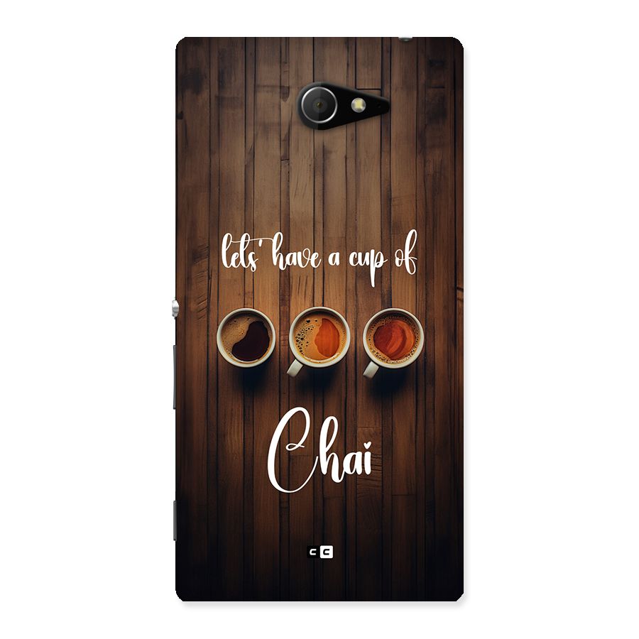 Lets Have A Cup Of Chai Back Case for Xperia M2