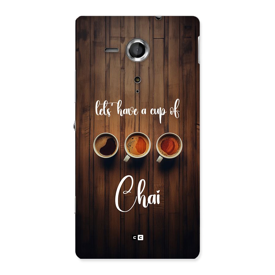 Lets Have A Cup Of Chai Back Case for Xperia Sp