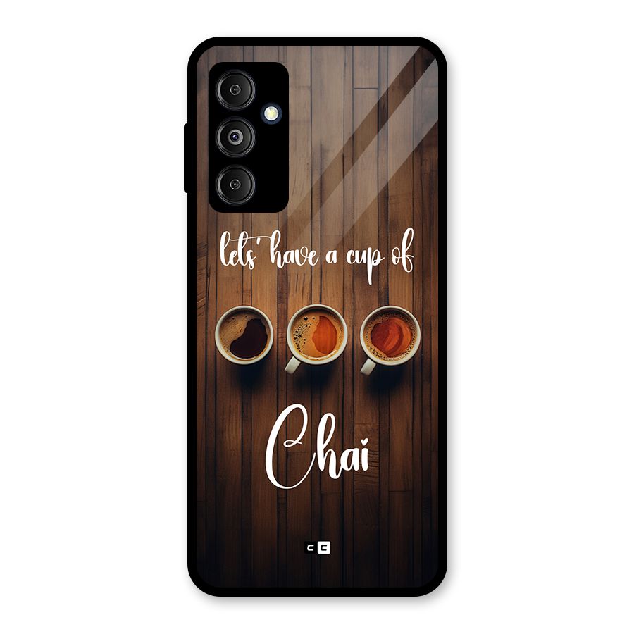 Lets Have A Cup Of Chai Glass Back Case for Galaxy M14 5G