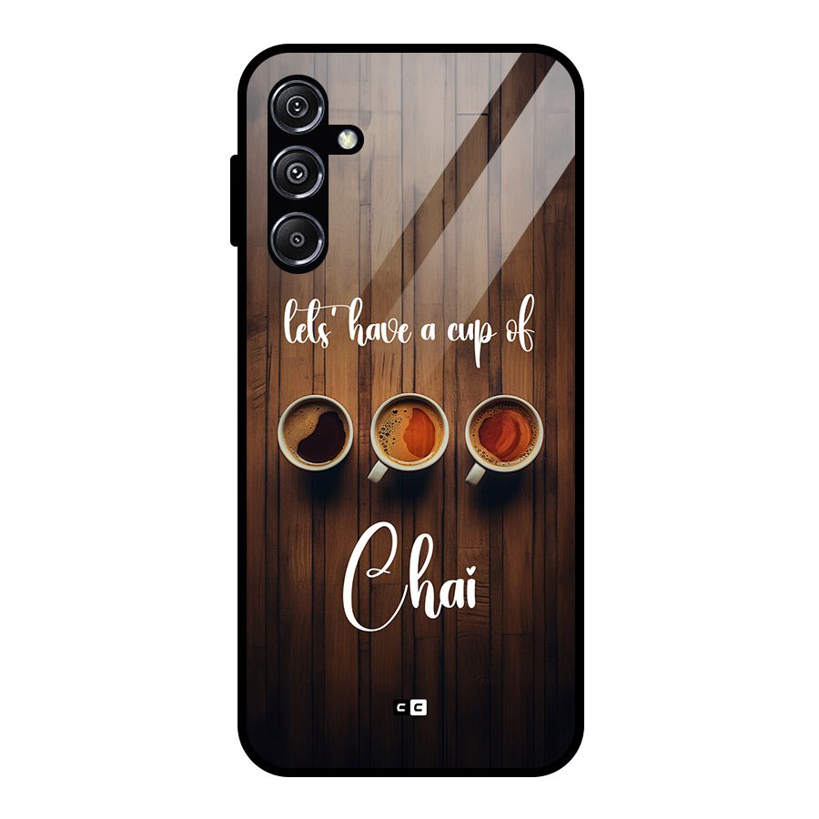 Lets Have A Cup Of Chai Glass Back Case for Galaxy M34 5G