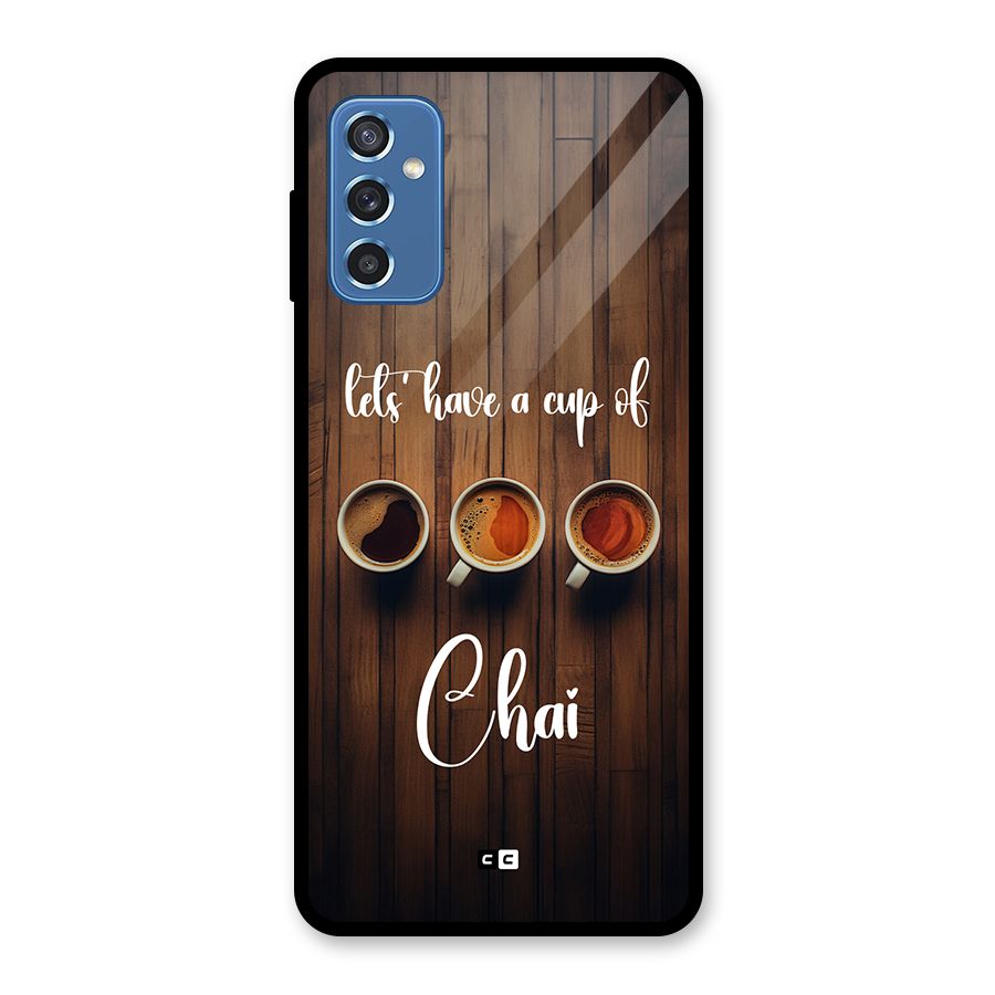 Lets Have A Cup Of Chai Glass Back Case for Galaxy M52 5G