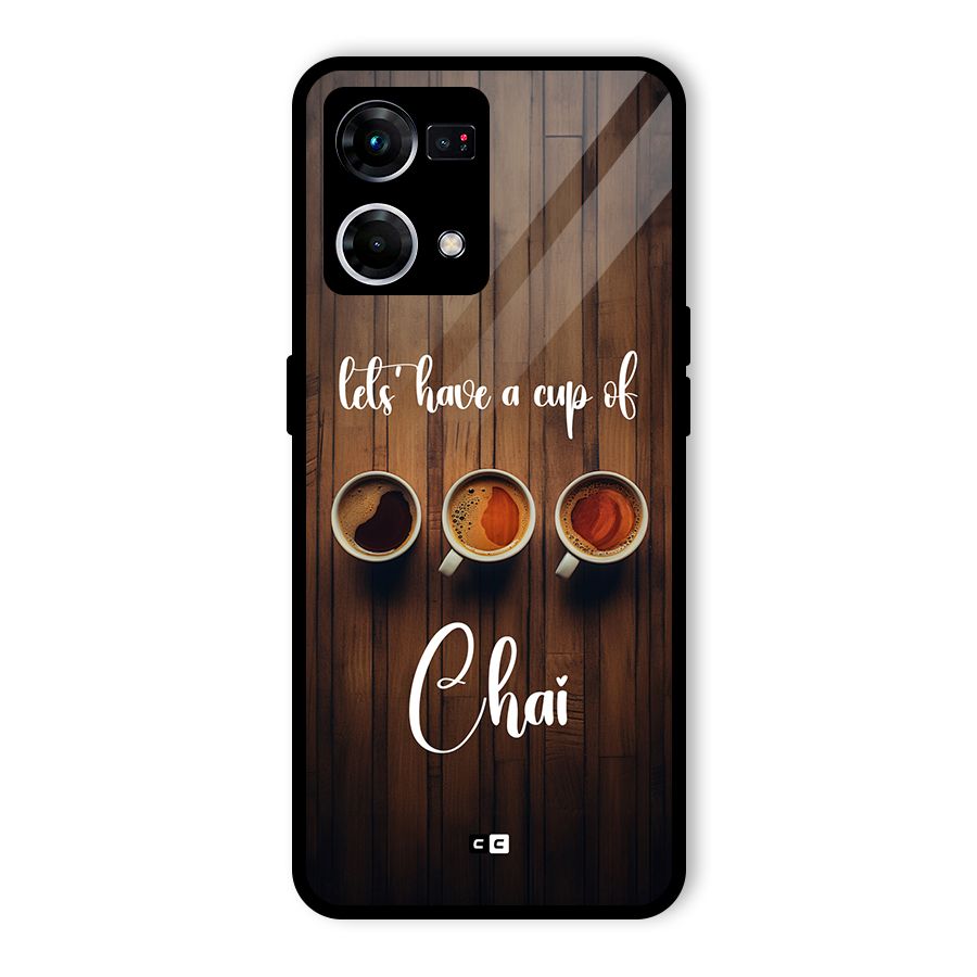 Lets Have A Cup Of Chai Glass Back Case for Oppo F21s Pro 4G