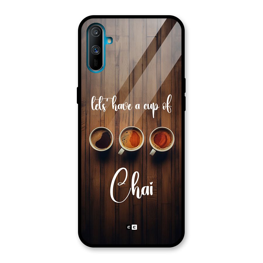 Lets Have A Cup Of Chai Glass Back Case for Realme C3