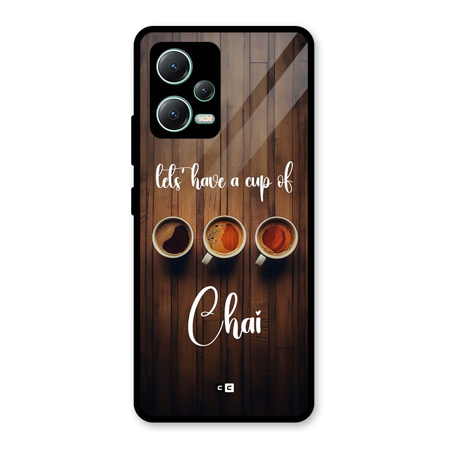Lets Have A Cup Of Chai Glass Back Case for Redmi Note 12 5G