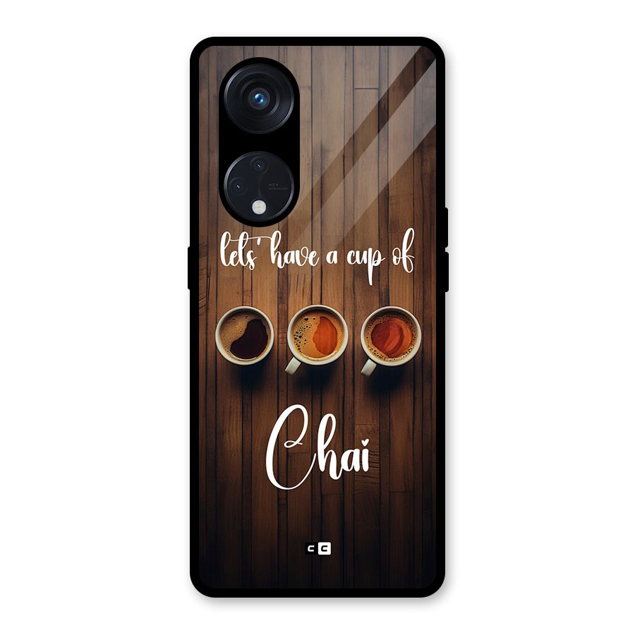 Lets Have A Cup Of Chai Glass Back Case for Reno8 T 5G