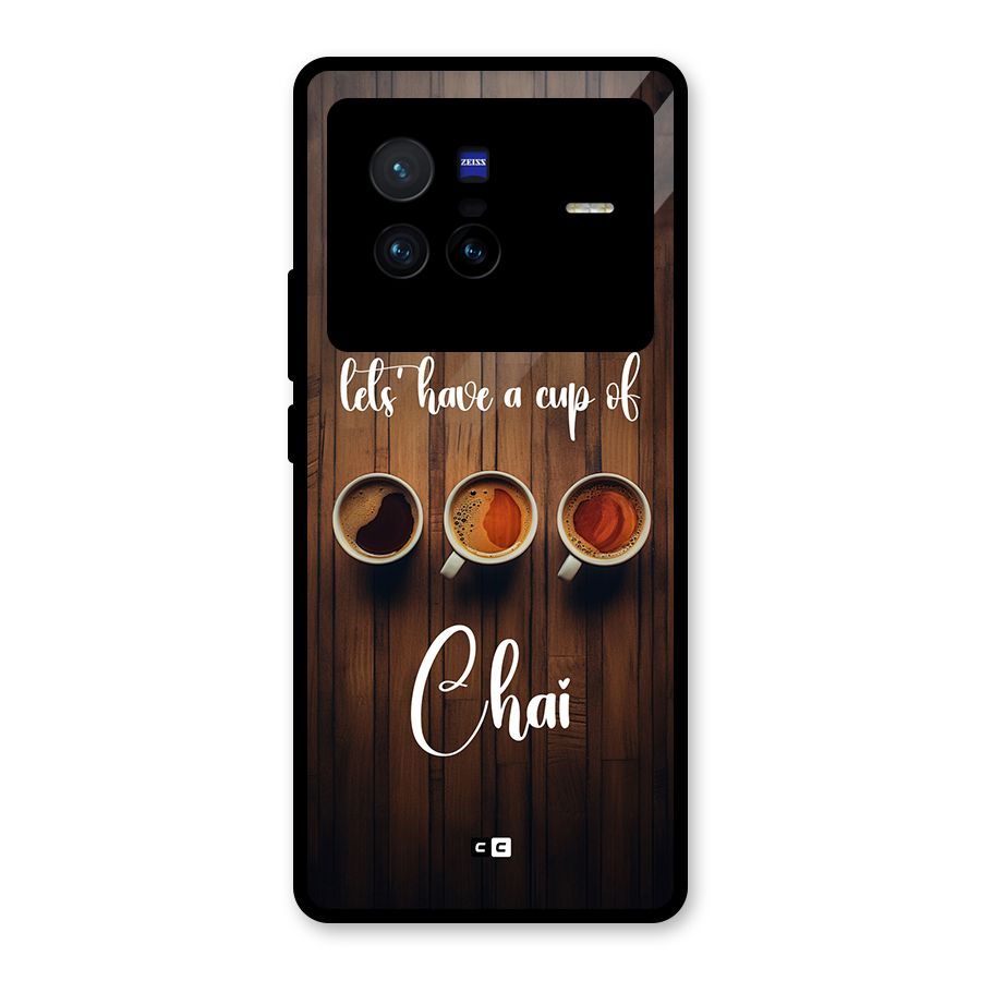 Lets Have A Cup Of Chai Glass Back Case for Vivo X80