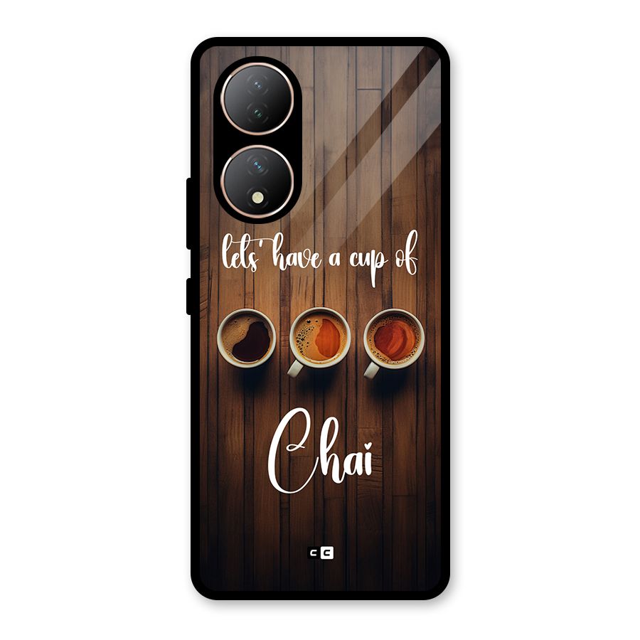 Lets Have A Cup Of Chai Glass Back Case for Vivo Y100