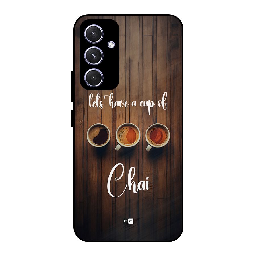 Lets Have A Cup Of Chai Metal Back Case for Galaxy A54
