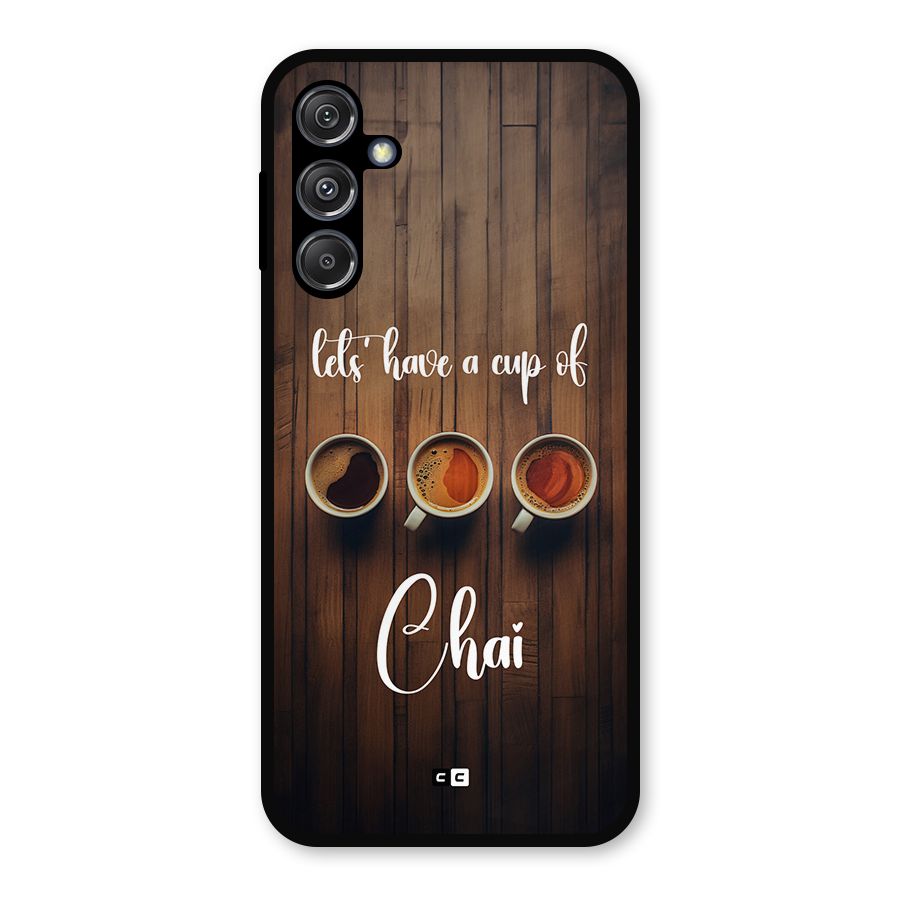 Lets Have A Cup Of Chai Metal Back Case for Galaxy M34 5G