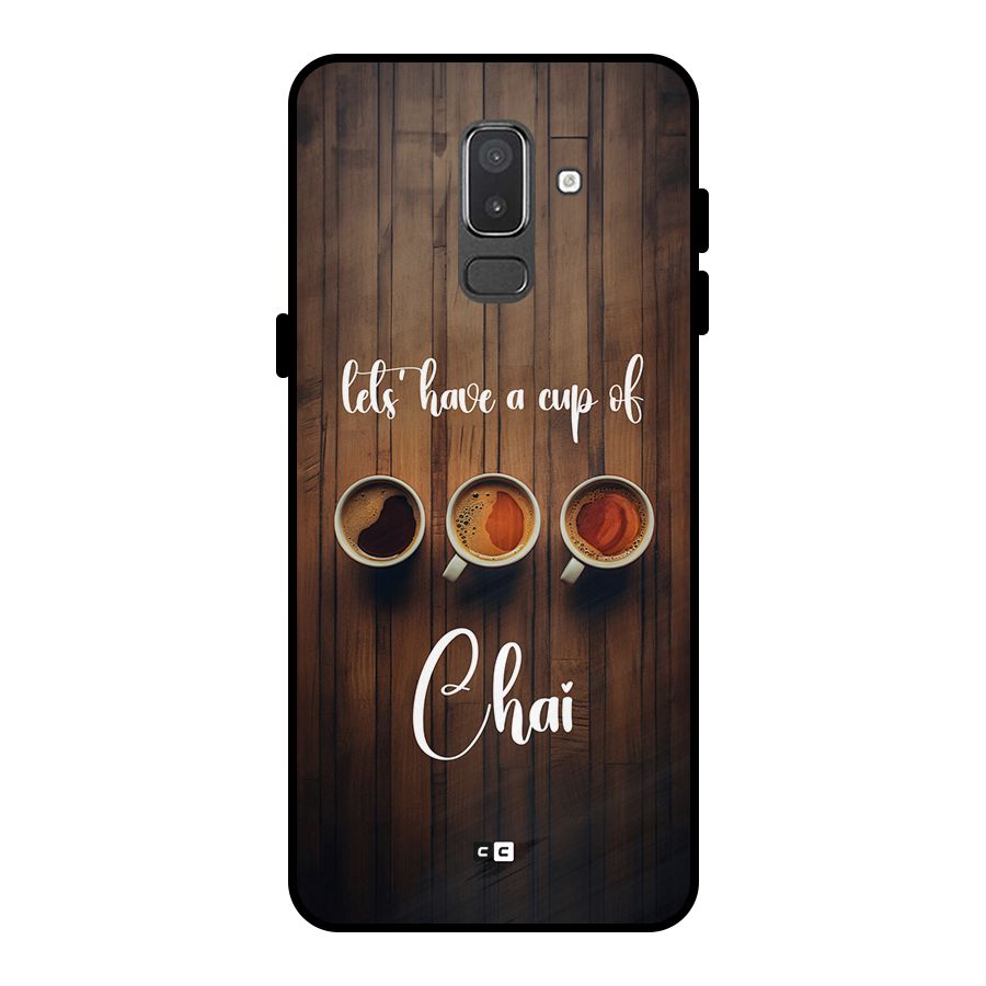 Lets Have A Cup Of Chai Metal Back Case for Galaxy On8 (2018)