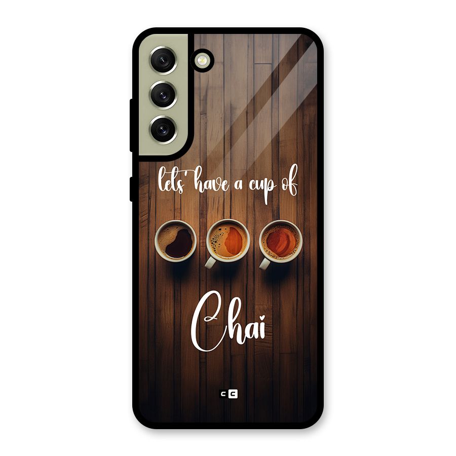 Lets Have A Cup Of Chai Metal Back Case for Galaxy S21 FE 5G (2023)