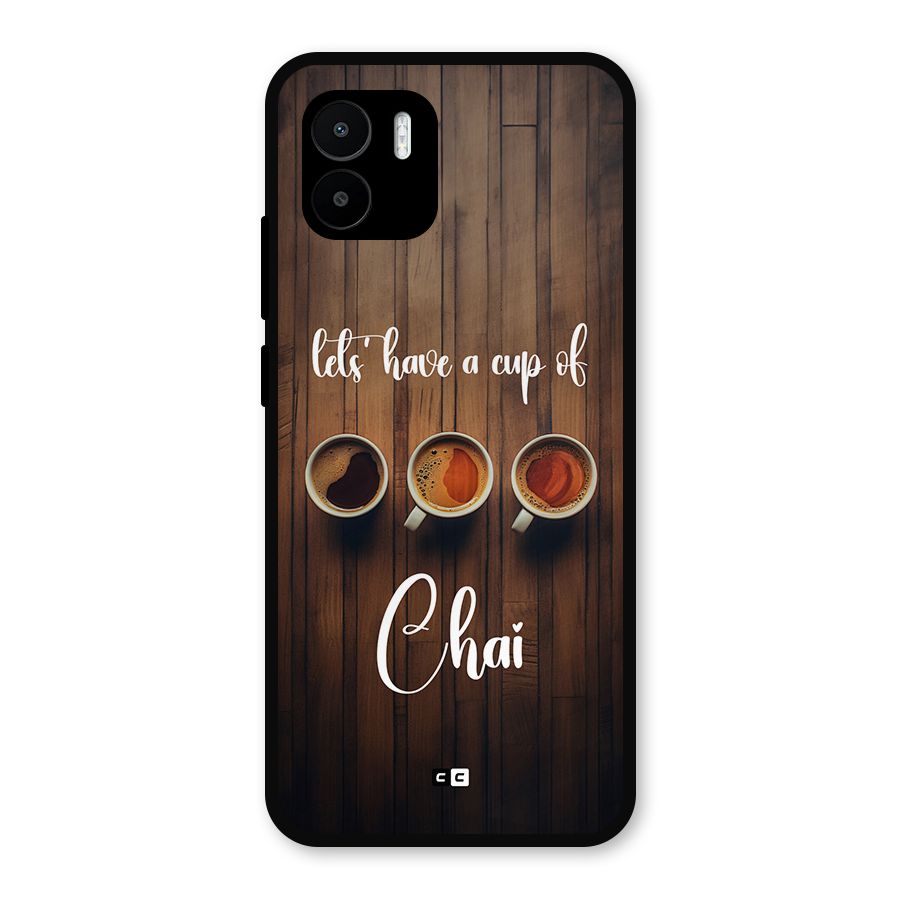 Lets Have A Cup Of Chai Metal Back Case for Redmi A2