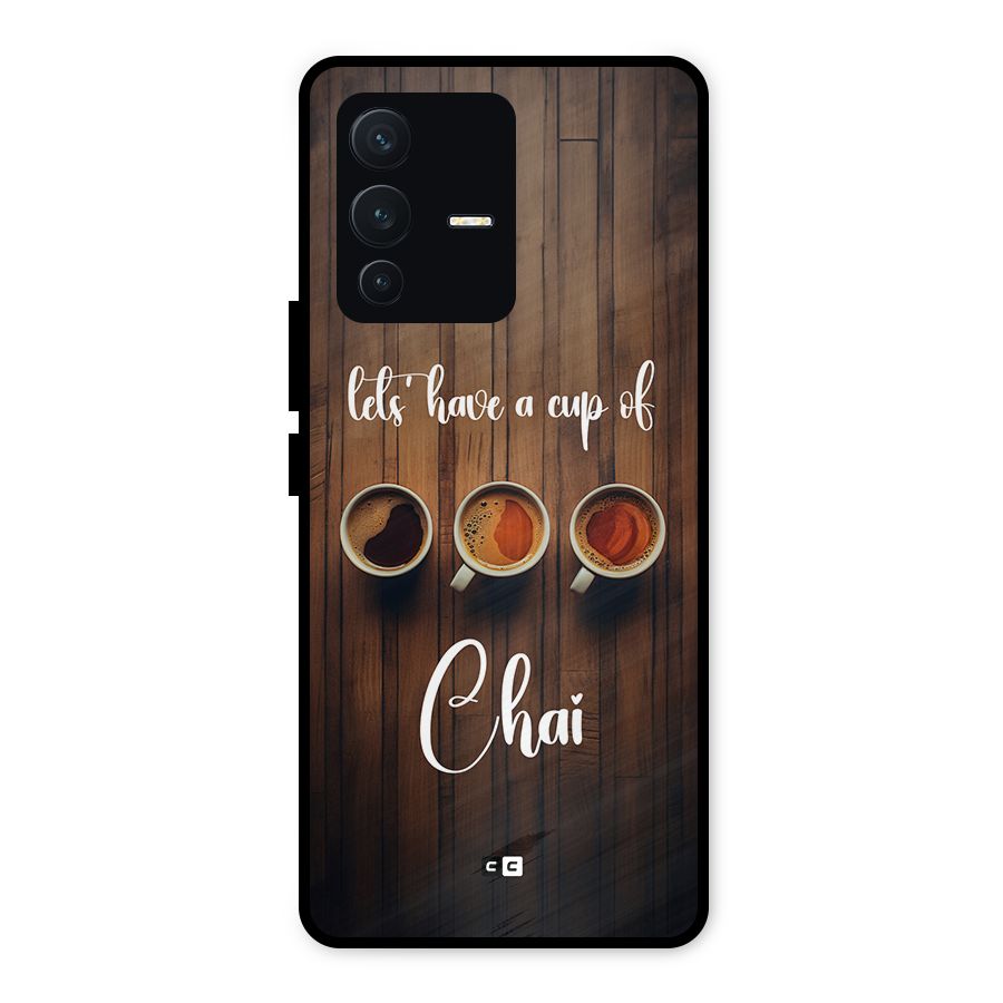 Lets Have A Cup Of Chai Metal Back Case for Vivo V23 5G