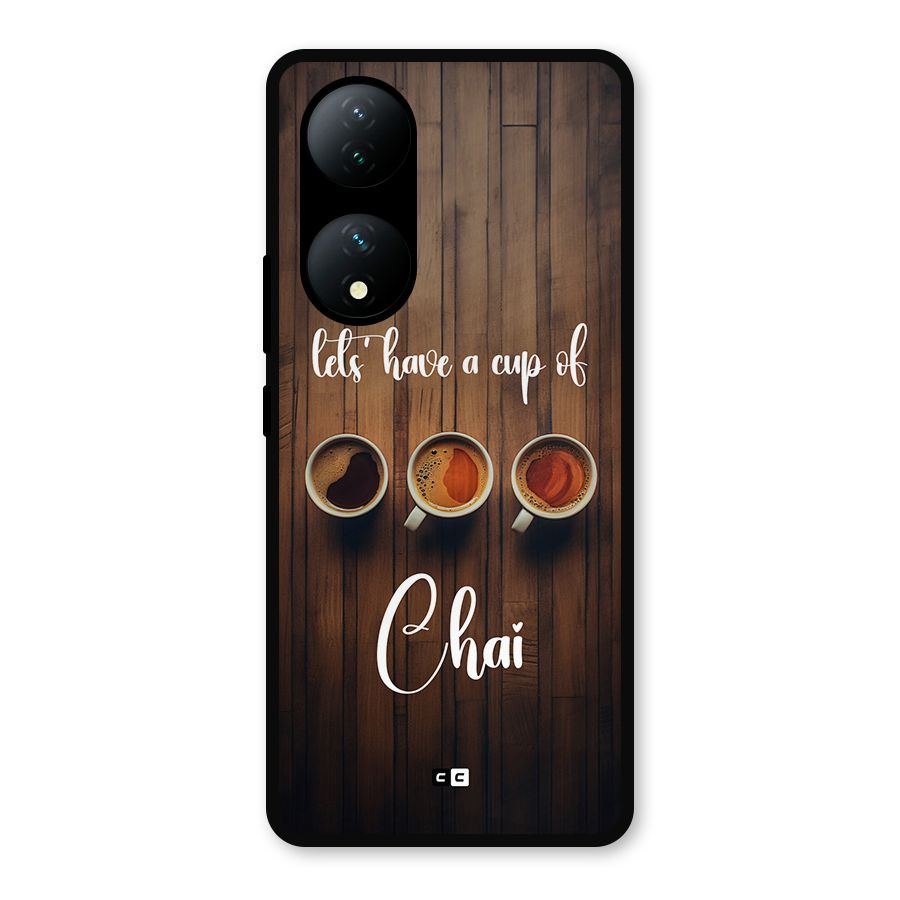 Lets Have A Cup Of Chai Metal Back Case for Vivo Y100a