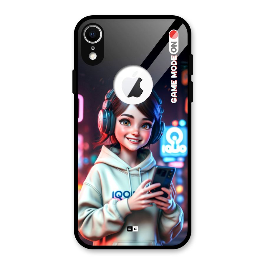 Lets Play Glass Back Case for iPhone XR Logo Cut