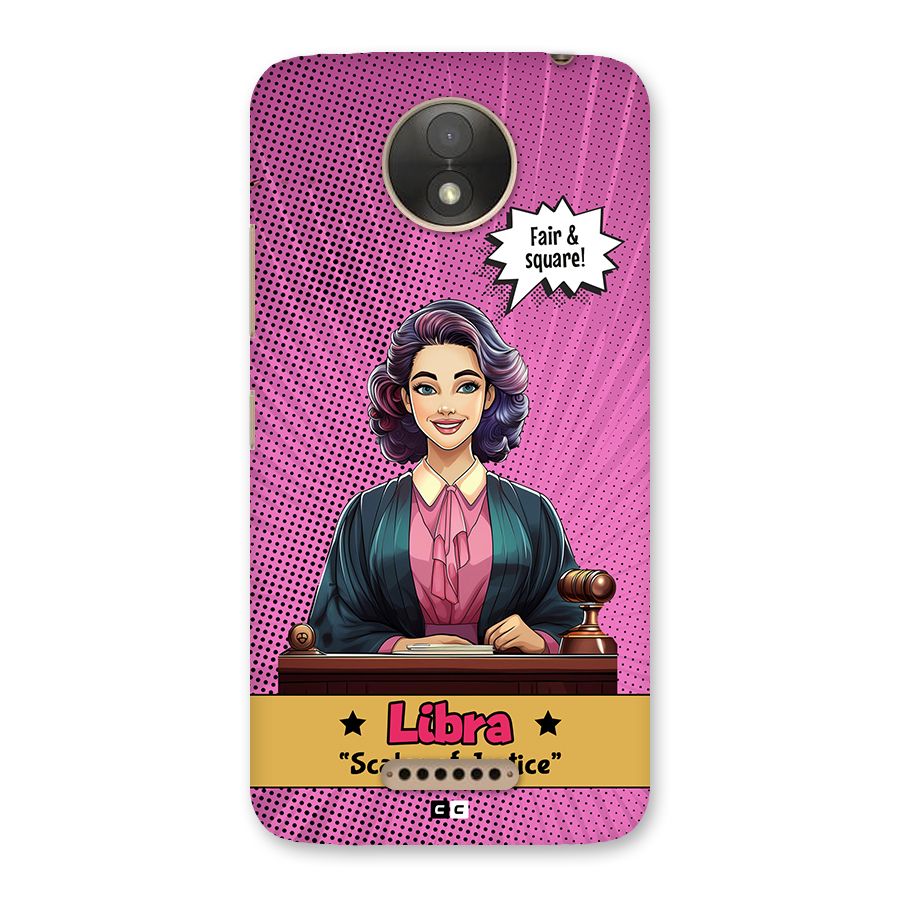 Libra Justice Back Case for Moto C Plus