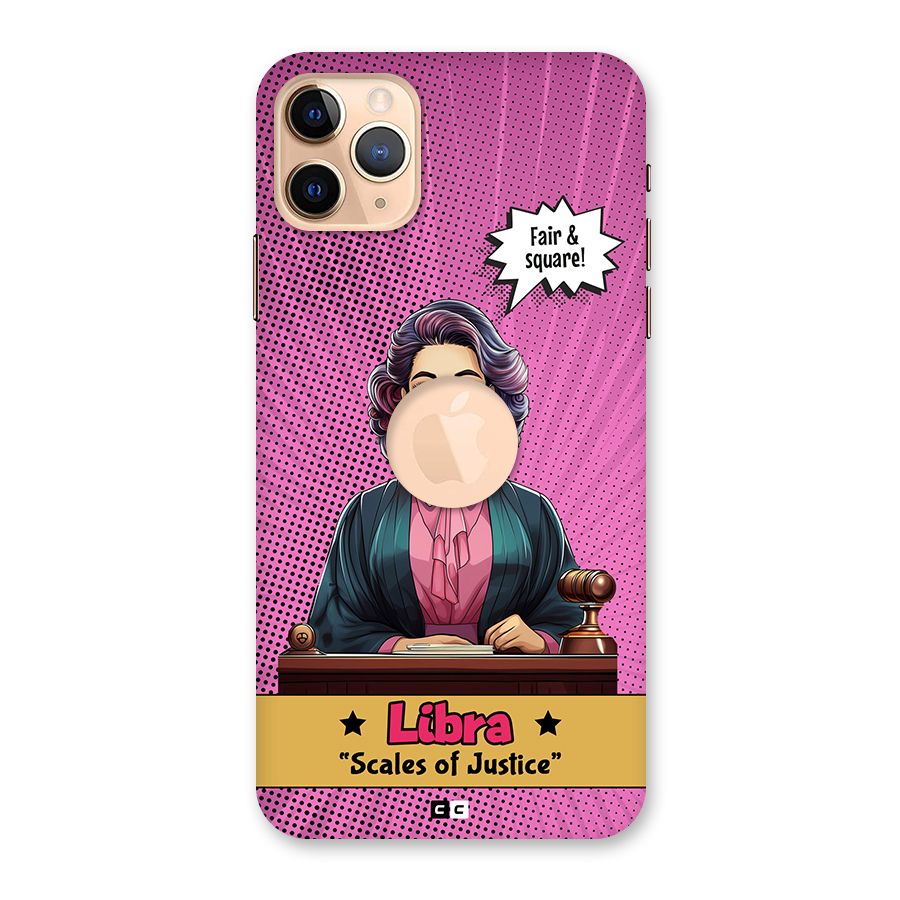 Libra Justice Back Case for iPhone 11 Pro Max Logo Cut
