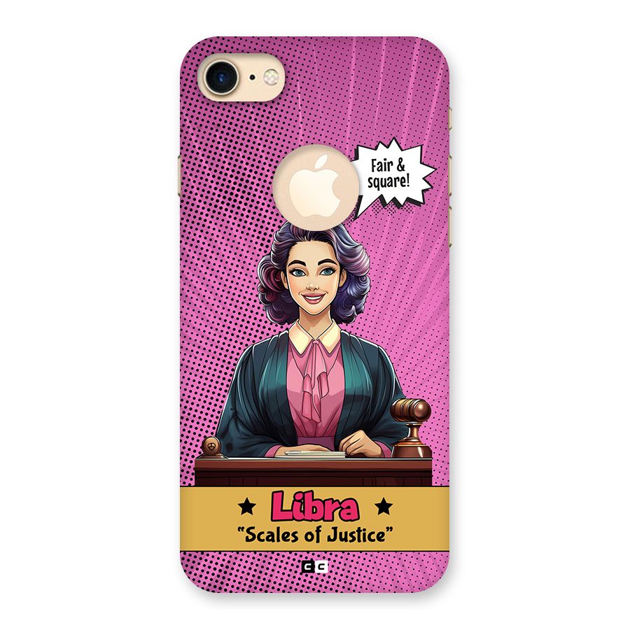 Libra Justice Back Case for iPhone 7 Logo Cut
