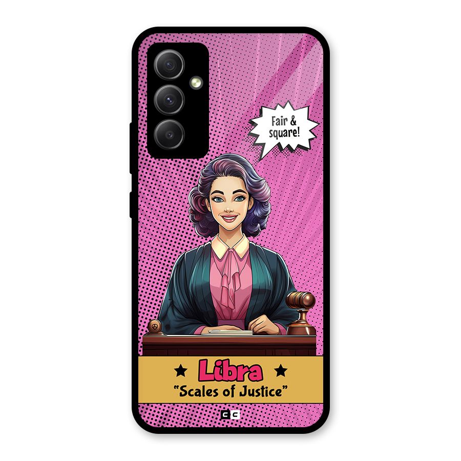 Libra Justice Glass Back Case for Galaxy A34