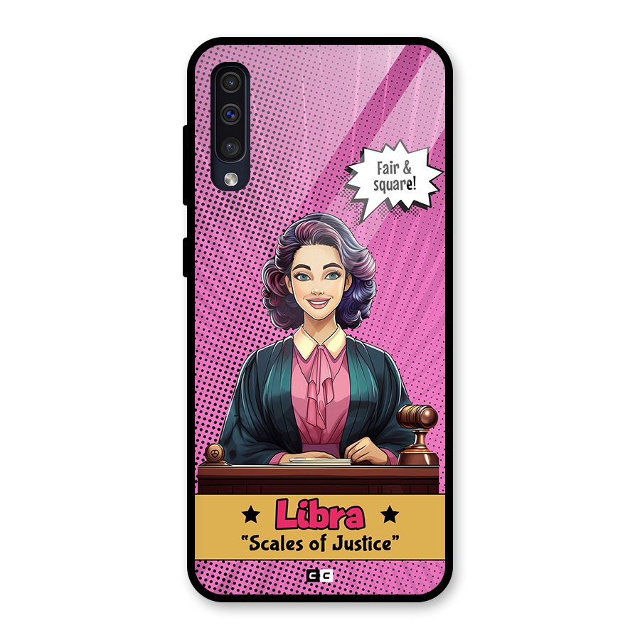 Libra Justice Glass Back Case for Galaxy A50s