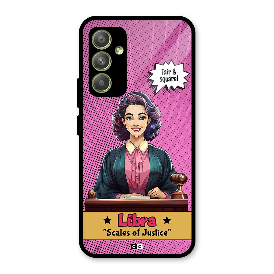Libra Justice Glass Back Case for Galaxy A54
