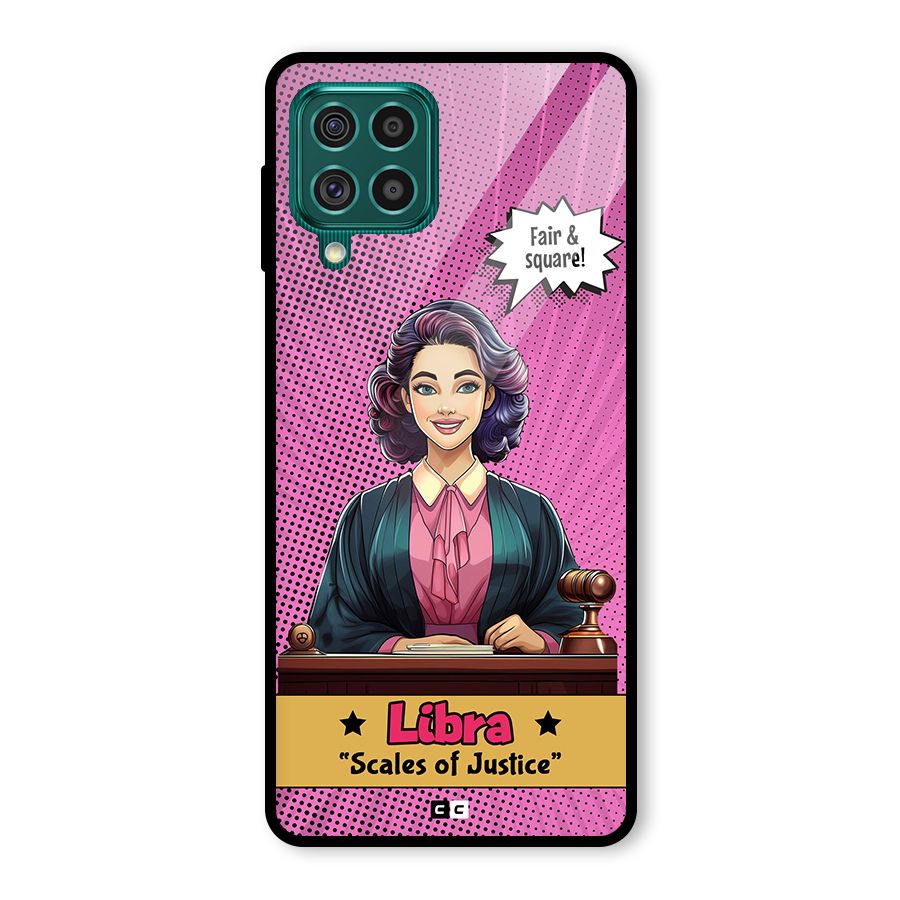 Libra Justice Glass Back Case for Galaxy F62
