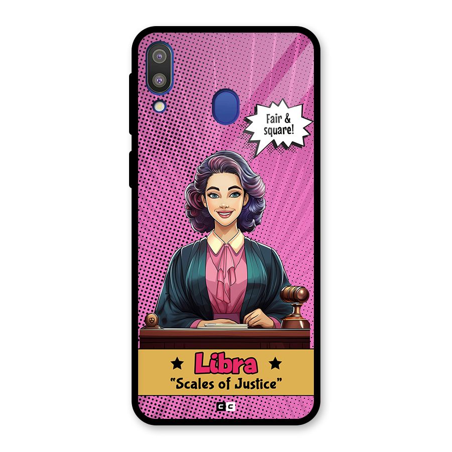 Libra Justice Glass Back Case for Galaxy M20