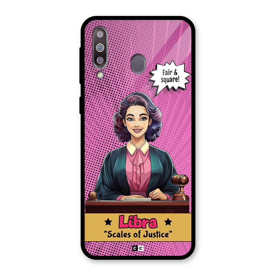 Libra Justice Glass Back Case for Galaxy M30