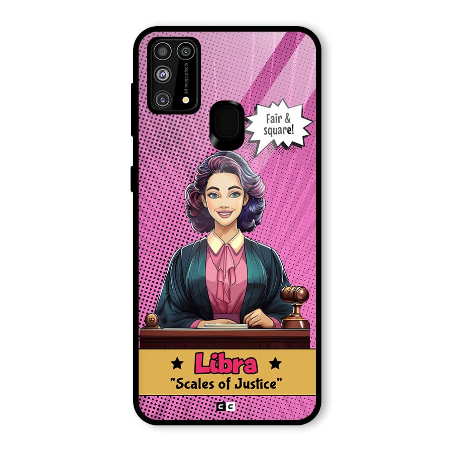 Libra Justice Glass Back Case for Galaxy M31