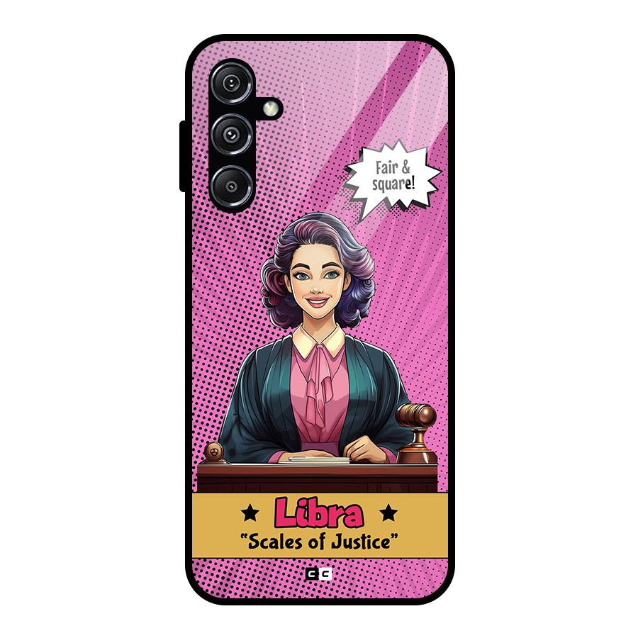 Libra Justice Glass Back Case for Galaxy M34 5G