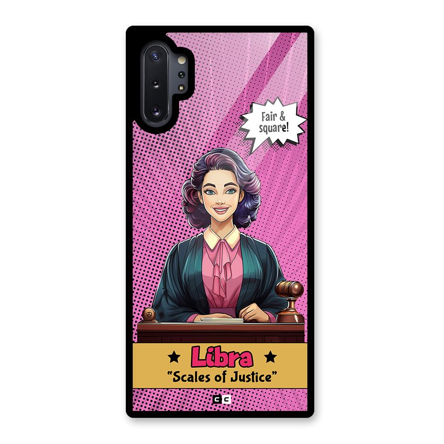 Libra Justice Glass Back Case for Galaxy Note 10 Plus