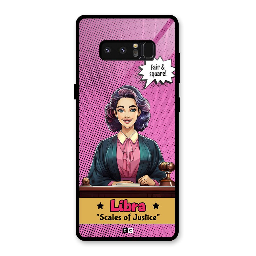 Libra Justice Glass Back Case for Galaxy Note 8