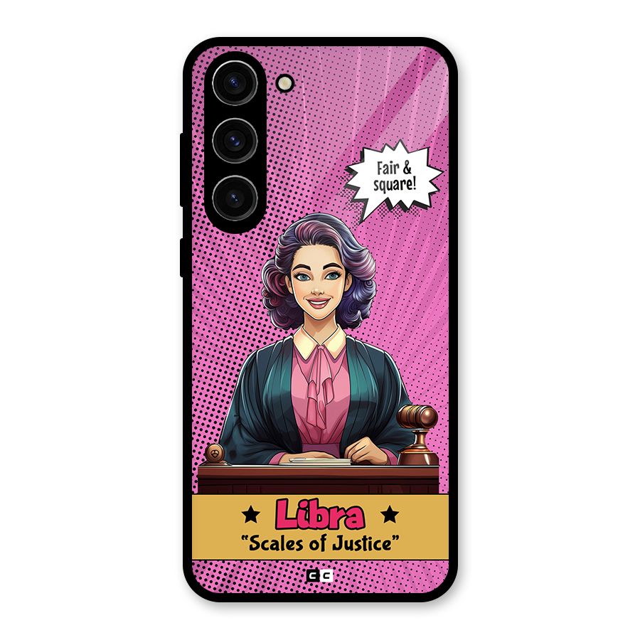 Libra Justice Glass Back Case for Galaxy S23 Plus