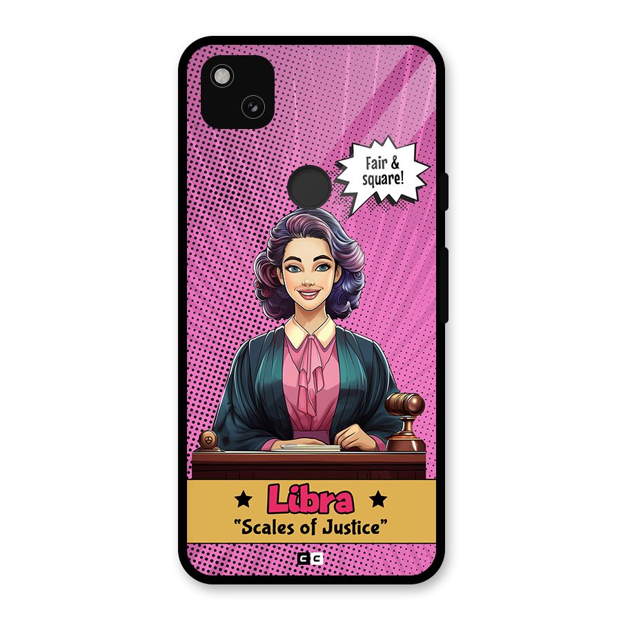 Libra Justice Glass Back Case for Google Pixel 4a