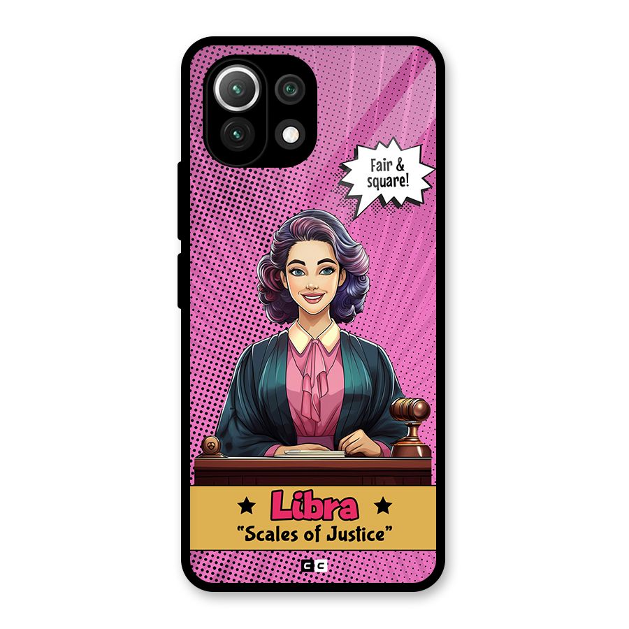 Libra Justice Glass Back Case for Mi 11 Lite NE 5G