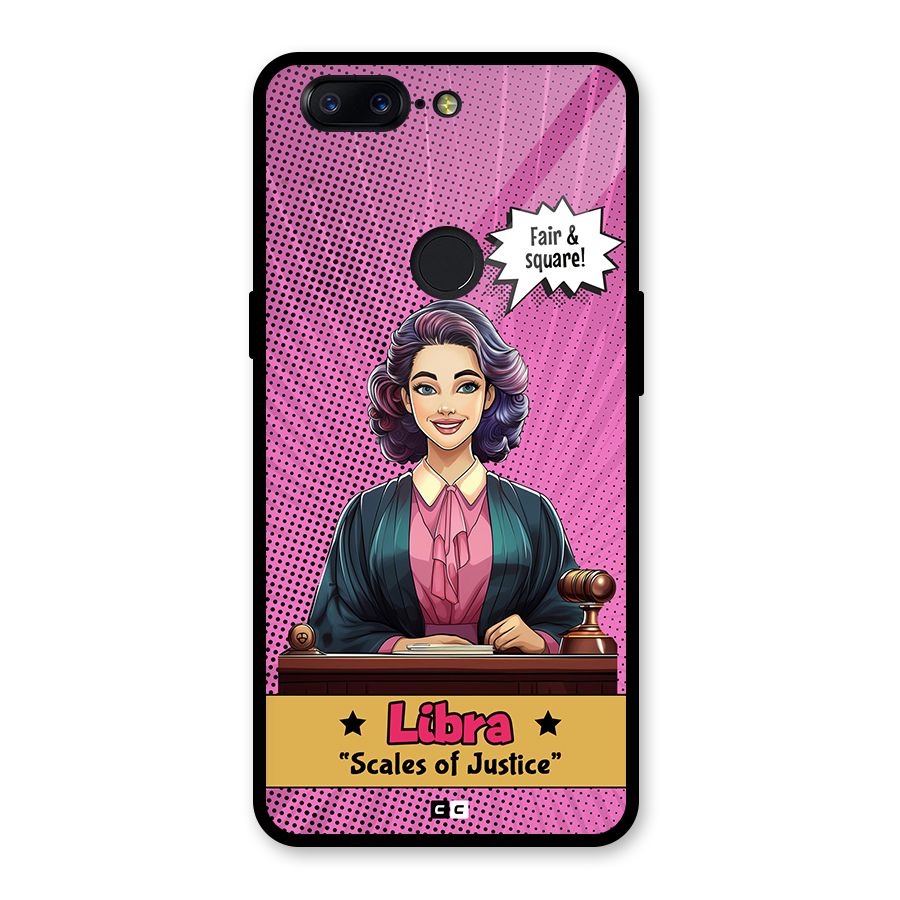 Libra Justice Glass Back Case for OnePlus 5T
