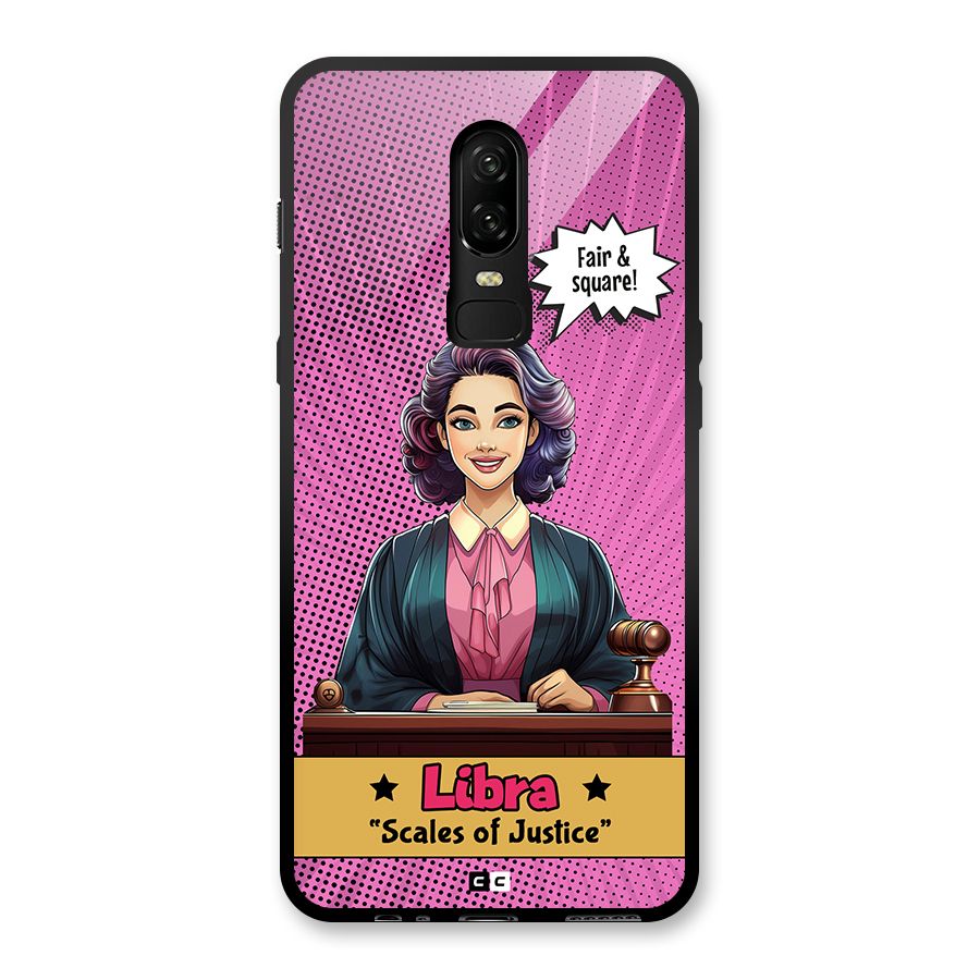Libra Justice Glass Back Case for OnePlus 6