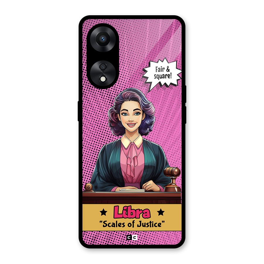 Libra Justice Glass Back Case for Oppo A78