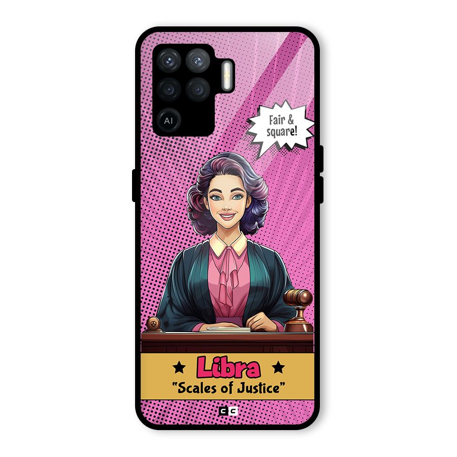 Libra Justice Glass Back Case for Oppo F19 Pro