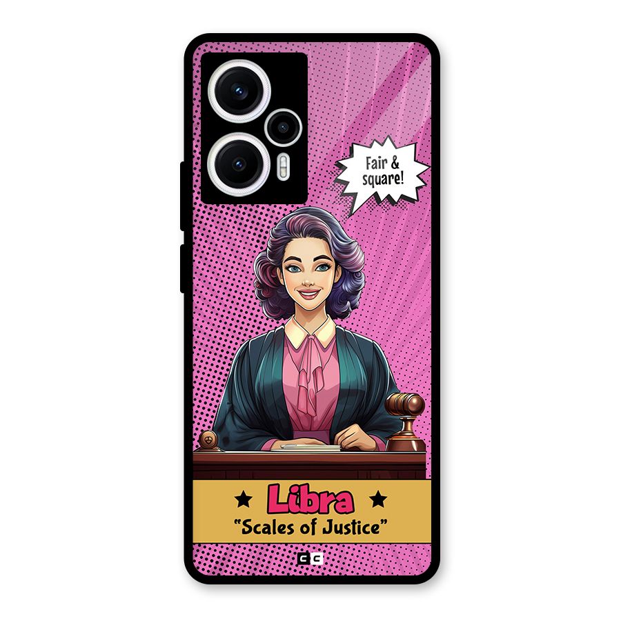 Libra Justice Glass Back Case for Poco F5