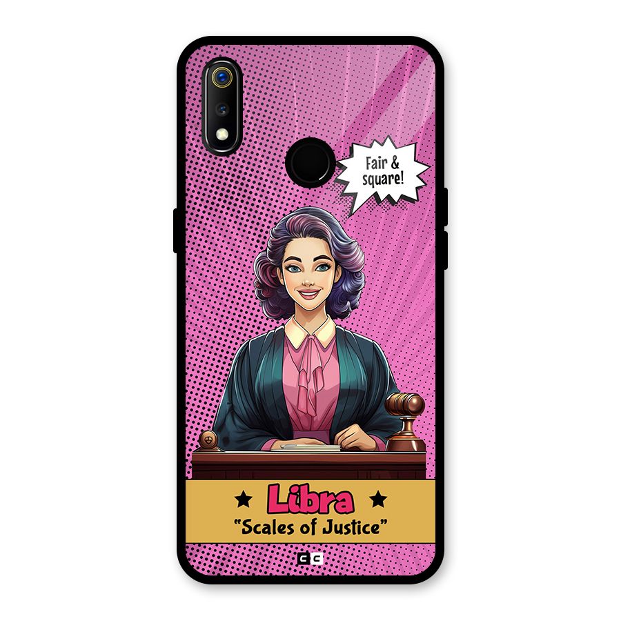Libra Justice Glass Back Case for Realme 3i